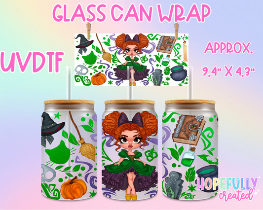 Sanderson Sisters Winnie UVDTF Glass Can Wrap