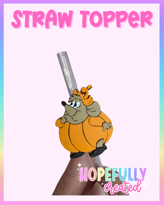 Pumpkin Mouse Straw Topper