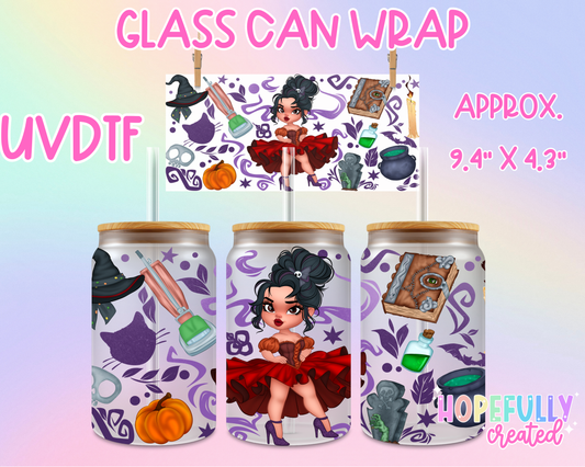 Sanderson Sisters Mary UVDTF Glass Can Wrap