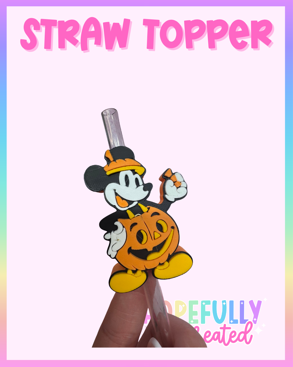 Halloween Mouse Straw Topper
