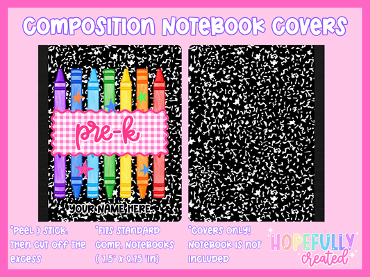 Crayons & Plaid Composition Notebook Cover