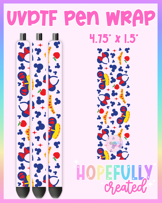 Snow W UVDTF Pen Wrap