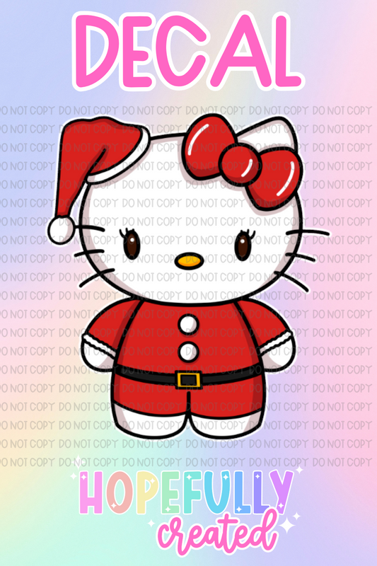 Santa Kitty Decal-578 VIP