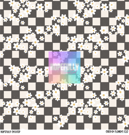 Checker Flowers Vinyl Collection - 652