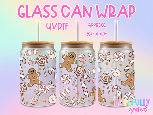 Gingerbread Cookies UVDTF Glass Can Wrap