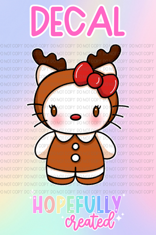 Reindeer Kitty Decal-577 VIP