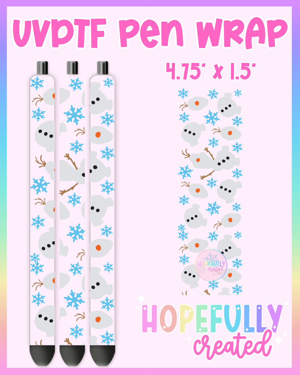 Olaf UVDTF Pen Wrap