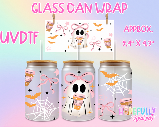 Coffee Ghost UVDTF Glass Can Wrap