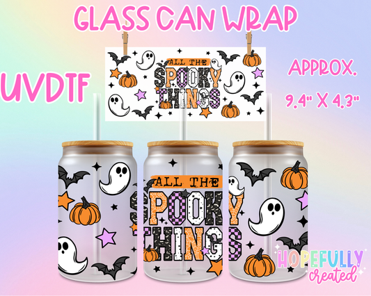 All the Spooky things UVDTF Glass Can Wrap