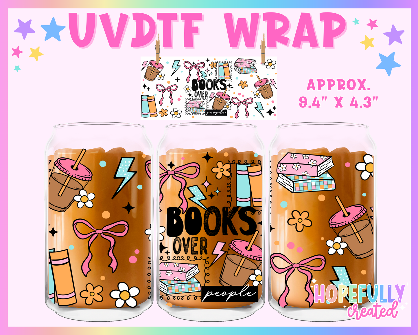 Books over People UVDTF Glass Can Wrap