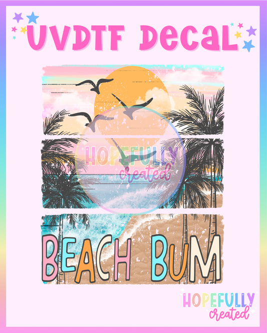 Beach Bum UVDTF Decal