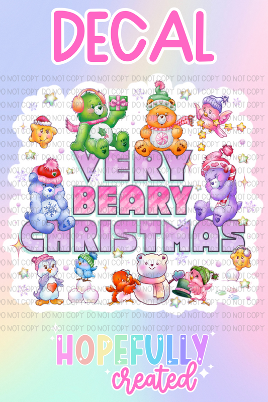 Very Beary Christmas Decal-597 VIP