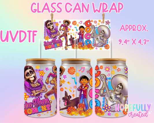 Coco UVDTF Glass Can Wrap