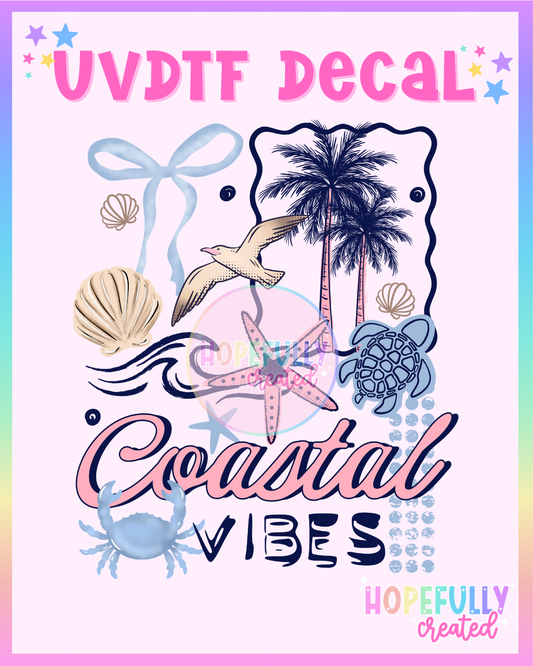 Coastal Vibes UVDTF Decal