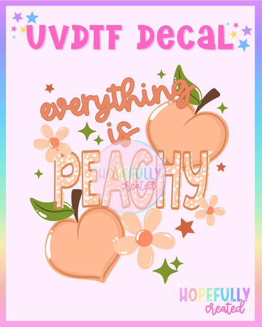 Peachy UVDTF Decal