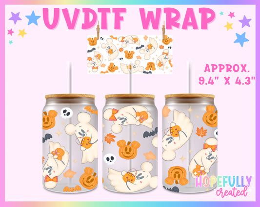 Mouse Ghosts UVDTF Glass Can Wrap
