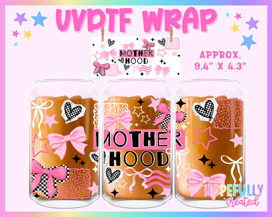 Motherhood UVDTF Glass Can Wrap