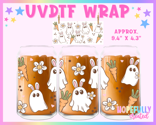 Bunny Ghosts UVDTF Glass Can Wrap
