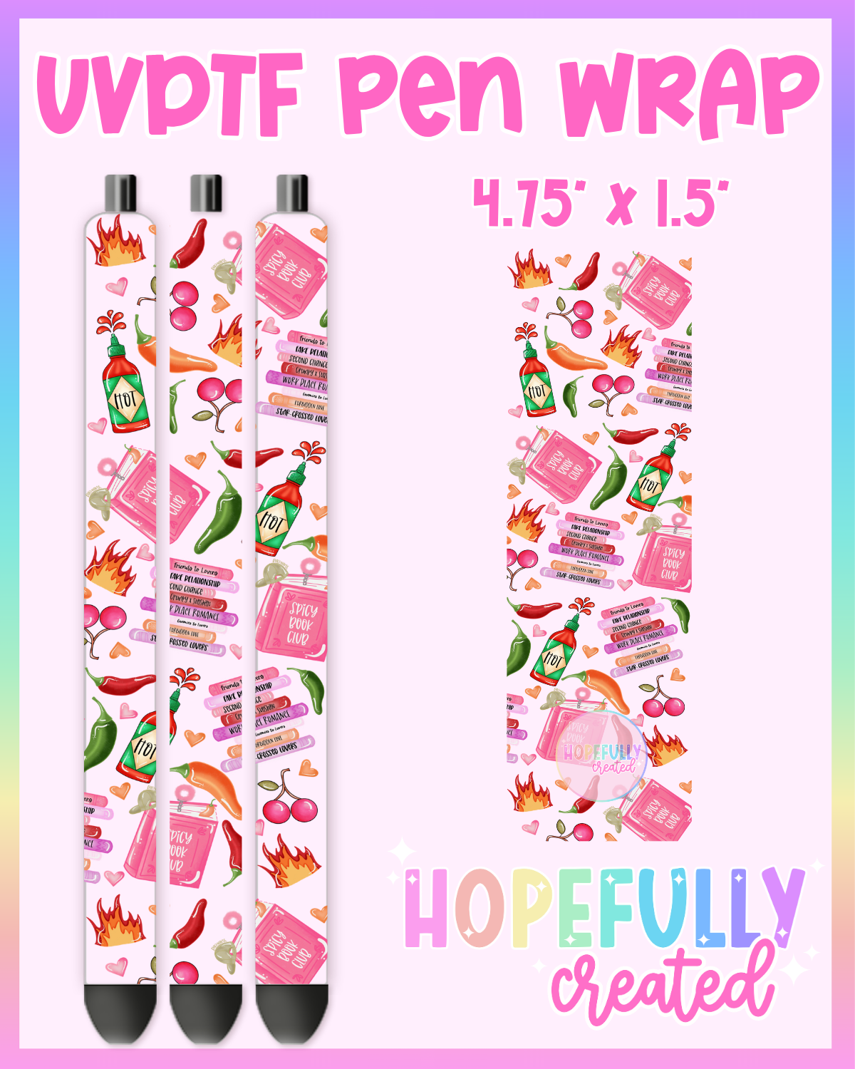 Spicy Books UVDTF Pen Wrap