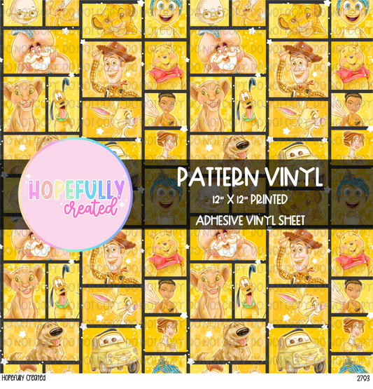 Yellow Characters Vinyl Collection- 2793 VIP