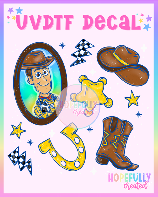 Cowboy UVDTF Decal