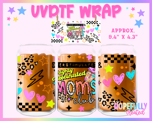 Moms Club UVDTF Glass Can Wrap