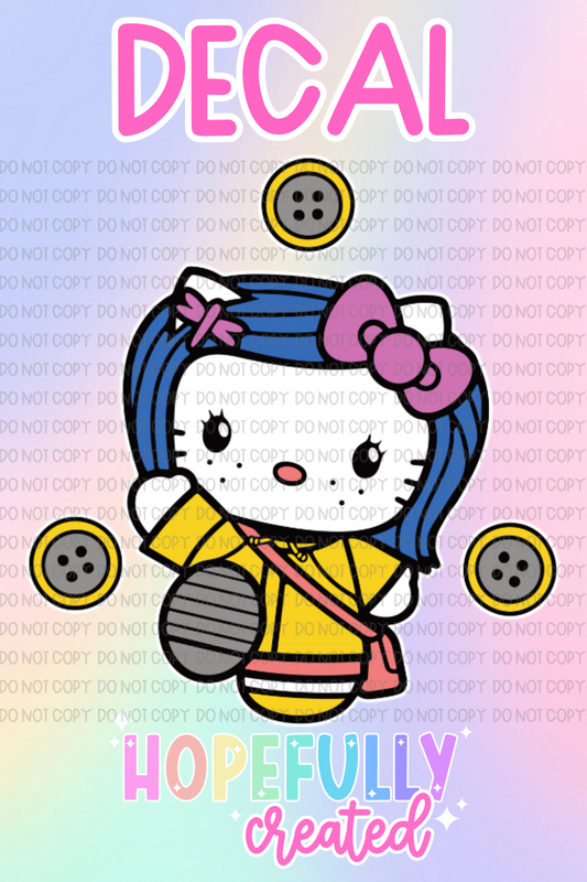 Coraline Kitty Decal-1058 VIP
