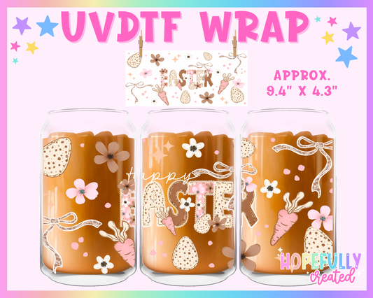 Happy Easter UVDTF Glass Can Wrap