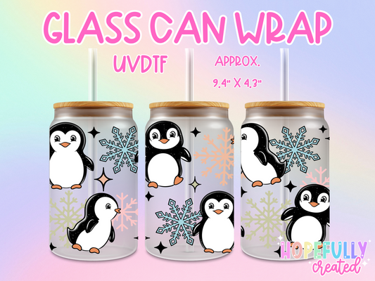 Penguins UVDTF Glass Can Wrap