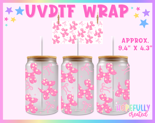 Balloon Dogs UVDTF Glass Can Wrap