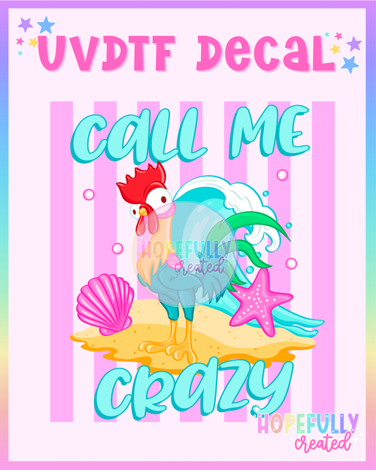 Summer Chicken UVDTF Decal