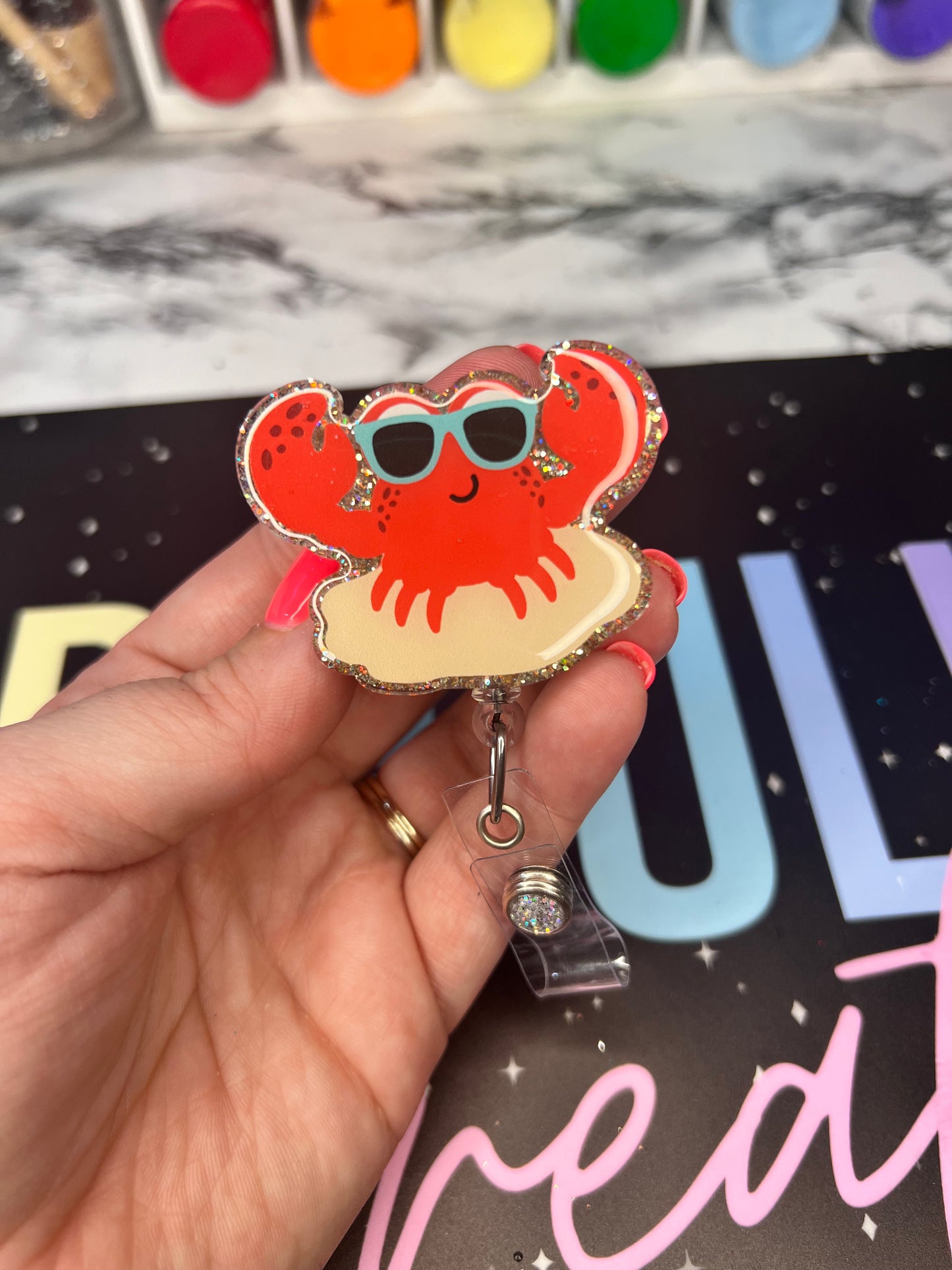 Crab Badge Reel