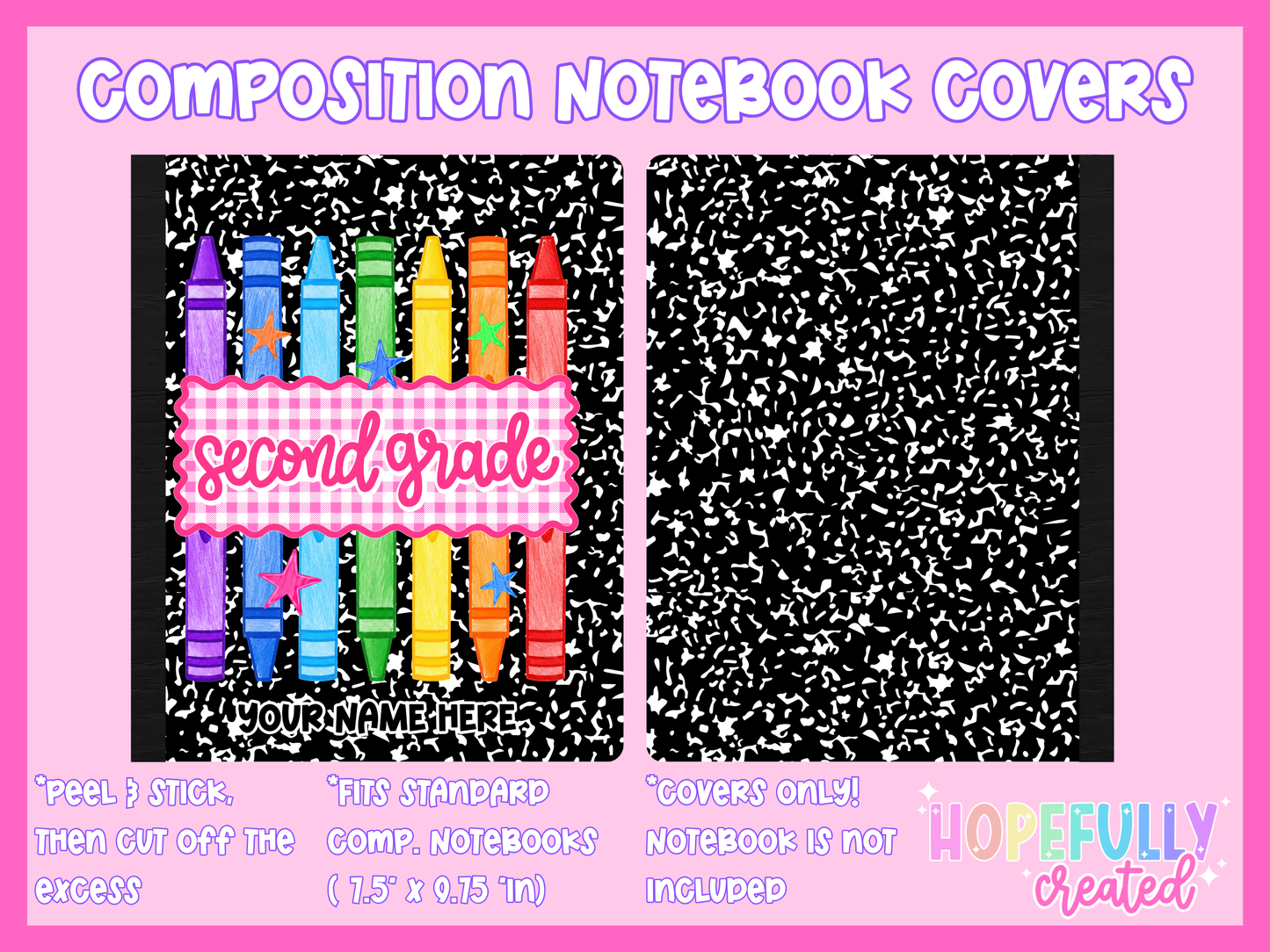 Crayons & Plaid Composition Notebook Cover