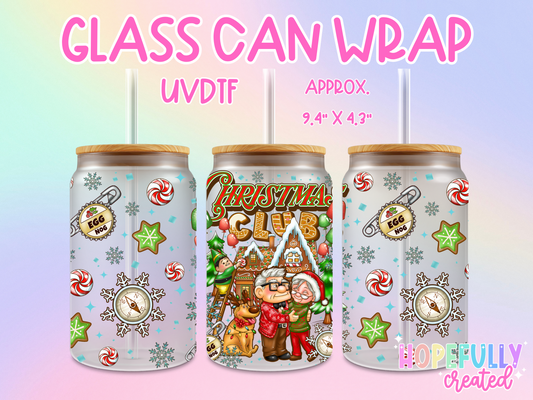 Christmas Club UVDTF Glass Can Wrap