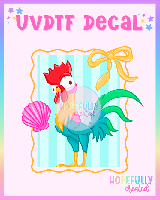 Summer Chicken UVDTF Decal