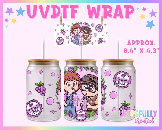 Grape Soda UVDTF Glass Can Wrap
