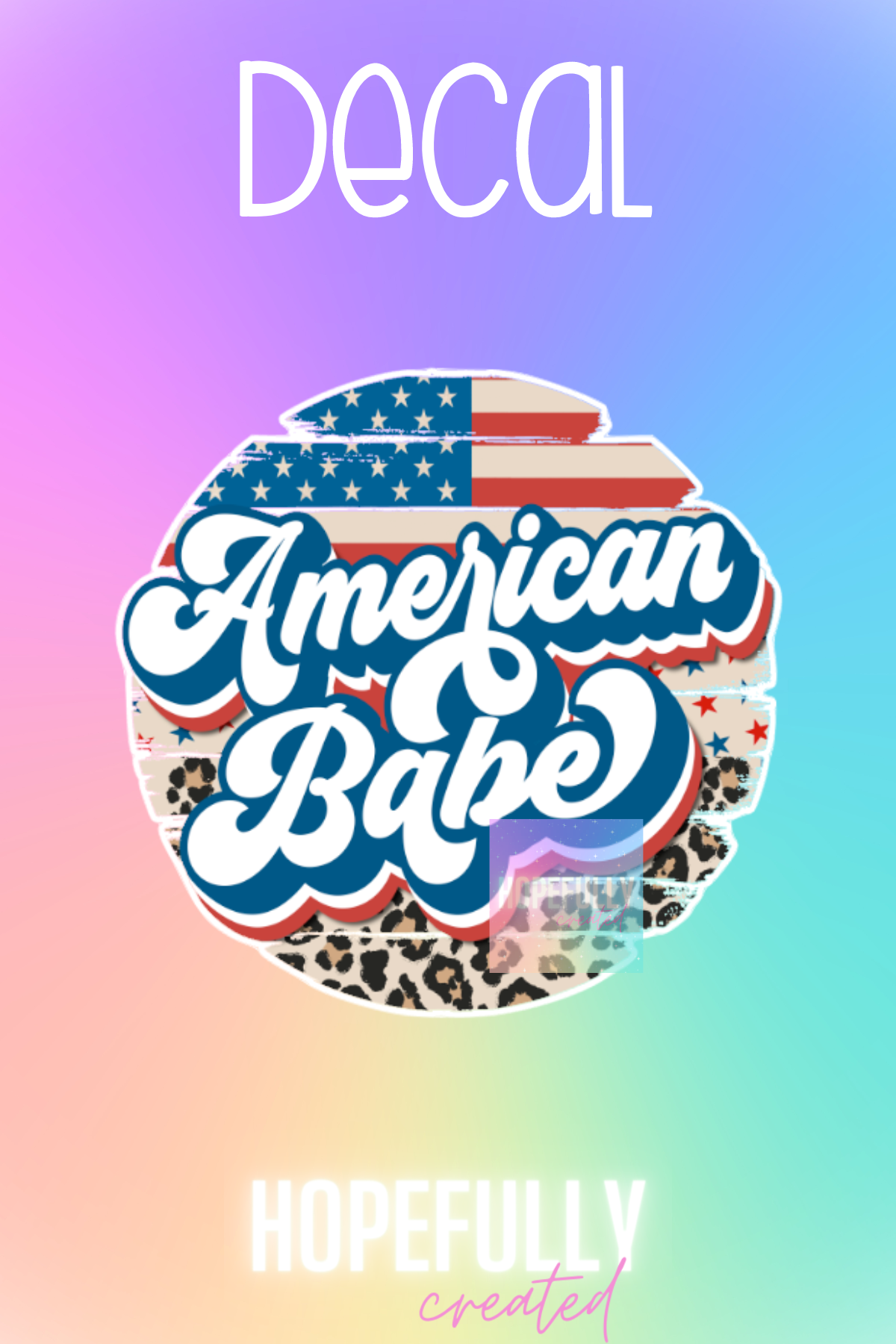 American Babe Decal-281