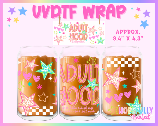 Adulthood UVDTF Glass Can Wrap
