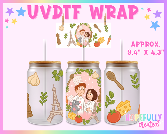 Mouse Chef  UVDTF Glass Can Wrap