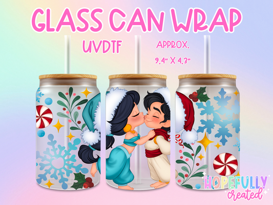 Christmas Jas UVDTF Glass Can Wrap