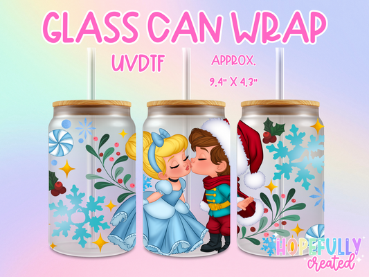 Christmas Cinderella UVDTF Glass Can Wrap