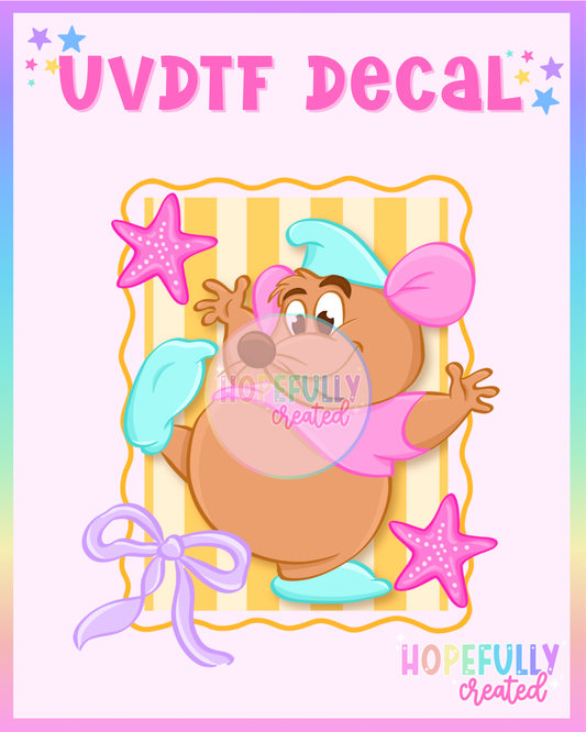Summer Mouse UVDTF Decal