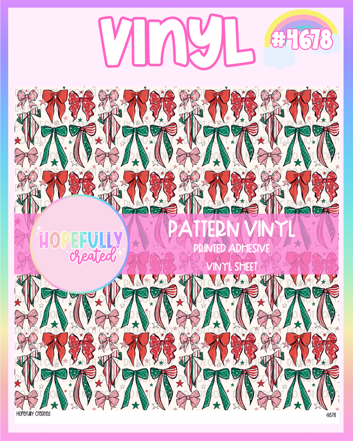 Christmas Bows Vinyl Collection - 4678