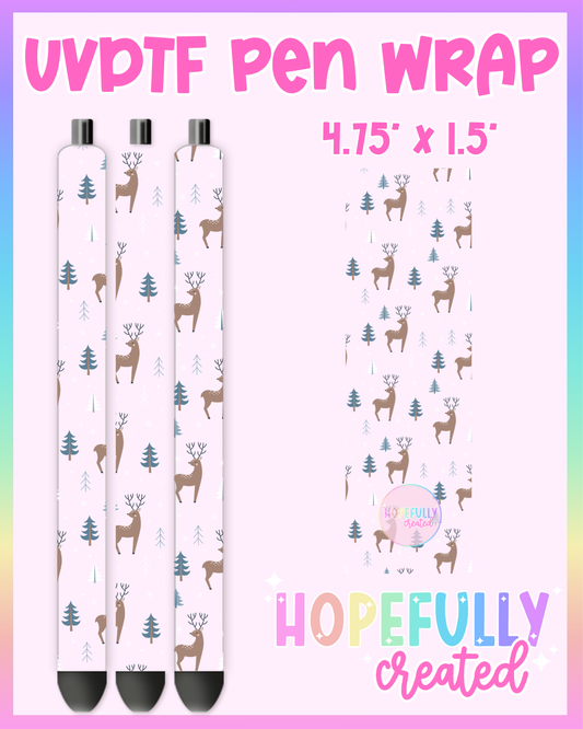 Christmas Deer UVDTF Pen Wrap