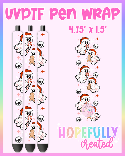 Christmas Ghosts & Gingerbread UVDTF Pen Wrap