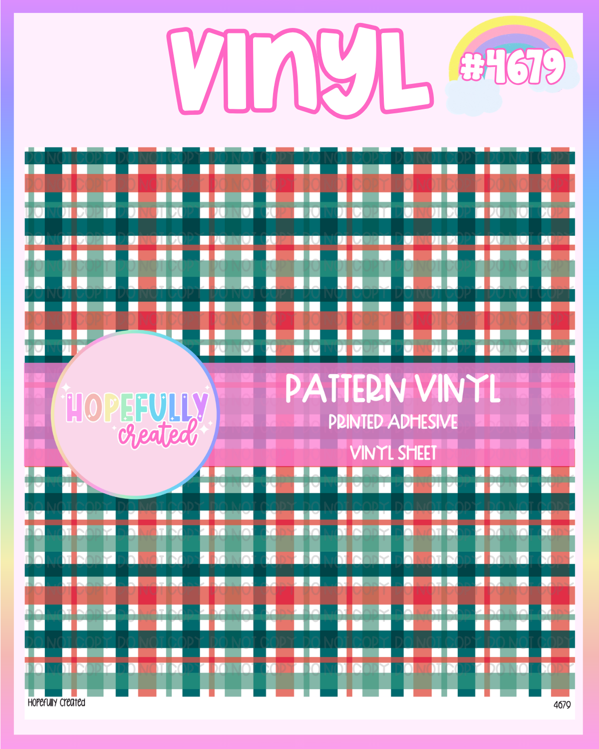 Christmas Plaid Vinyl Collection - 4679