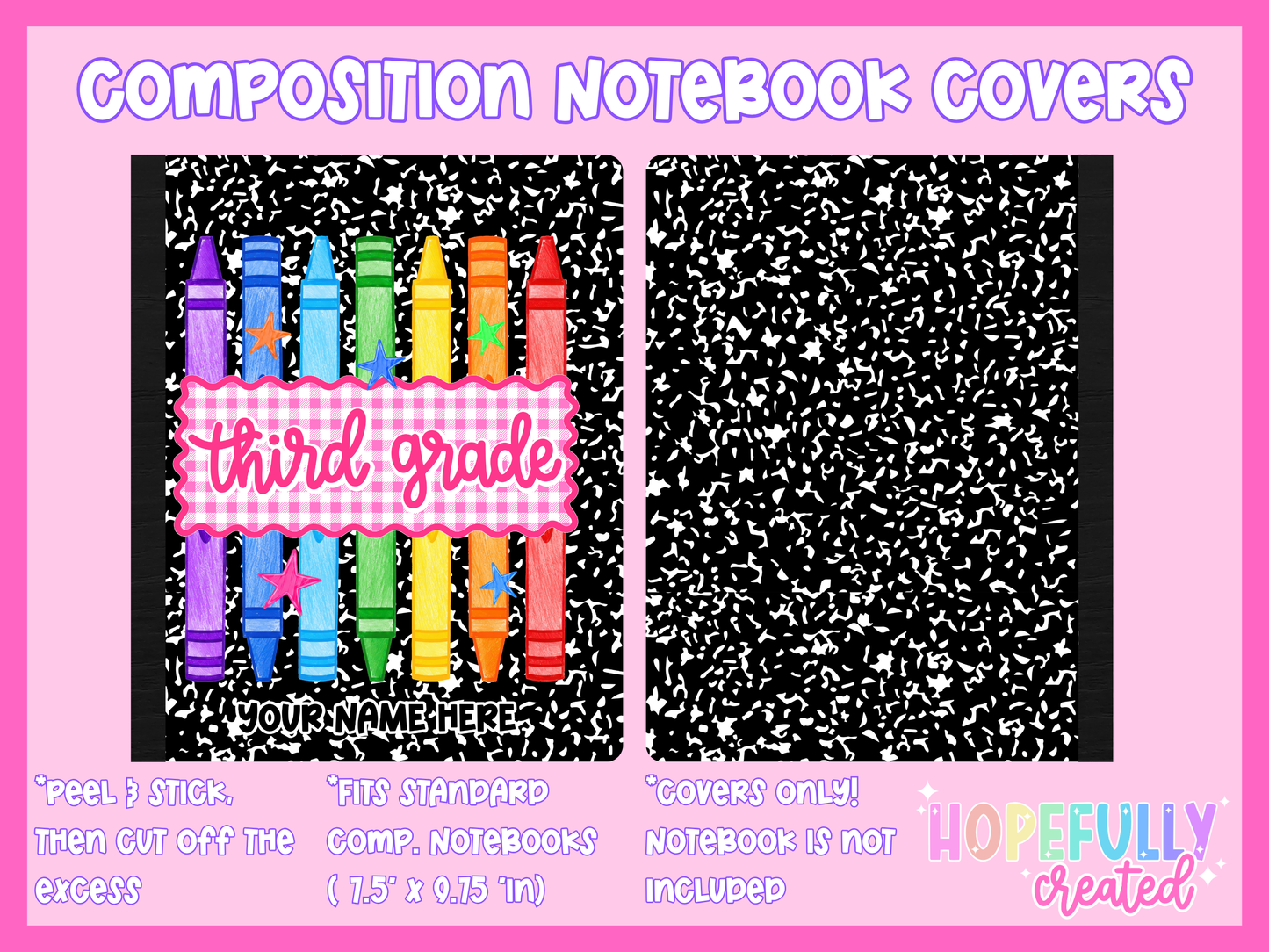 Crayons & Plaid Composition Notebook Cover