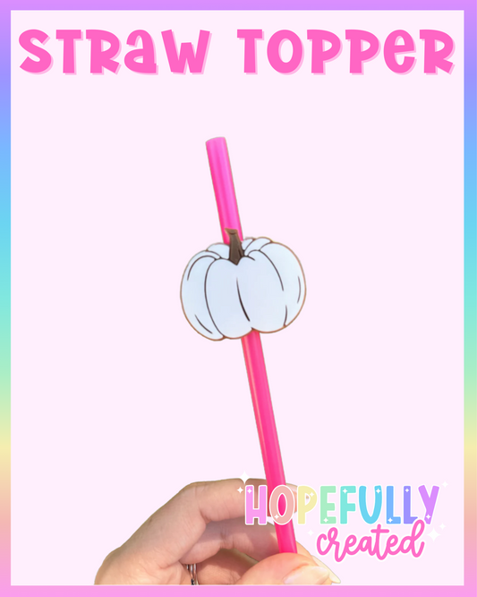 Neutral Pumpkin Straw Topper