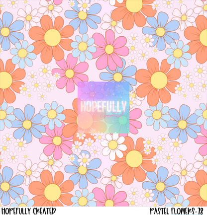 Pastel Flowers Vinyl Collection- 78