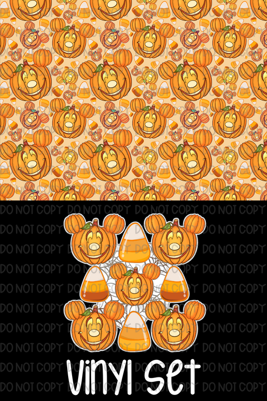 Mouse Pumpkin Vinyl Set